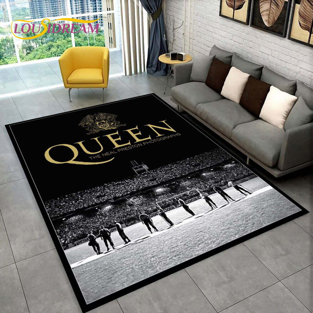 quarto, Queen-Tapete de área de banda rock,