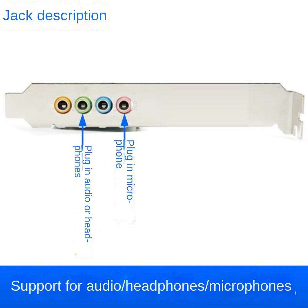 Настольный компьютер Встроенная звуковая карта PCI Профессиональный  дискретный Аудио Большой слот для карты стерео Win10XPWin7 Универсальный