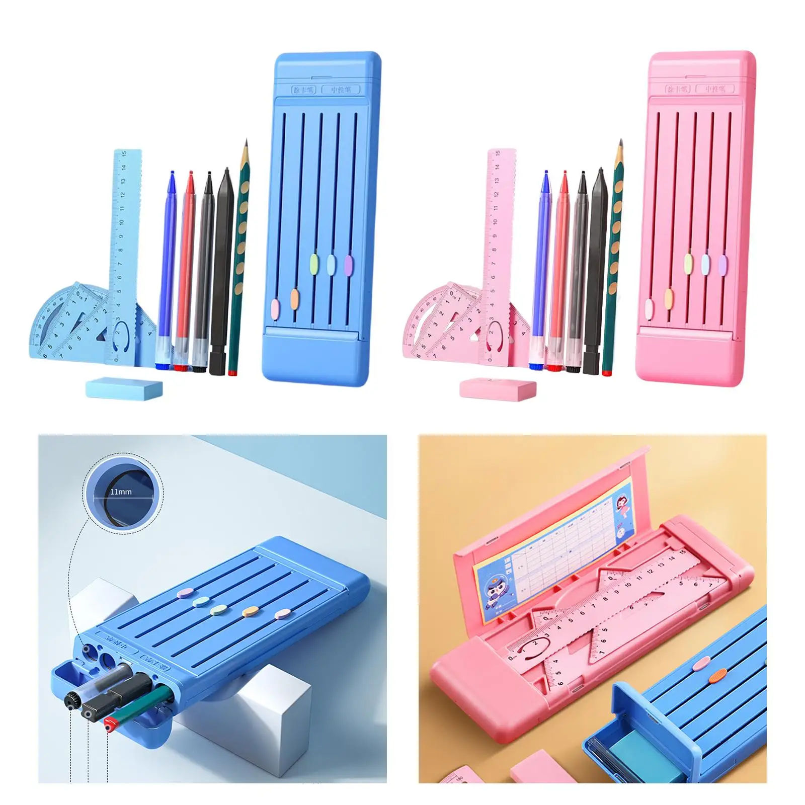 Multifunctional Pencil Case Stationery Organizer for Girls Students Holiday