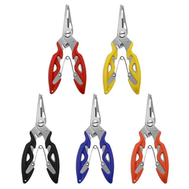 Long Nose Fishing Pliers with Non-Slip Handle Stainless Steel Jaws Cutters  Crimper Tool Split Ring Opener Fishing Tool - AliExpress
