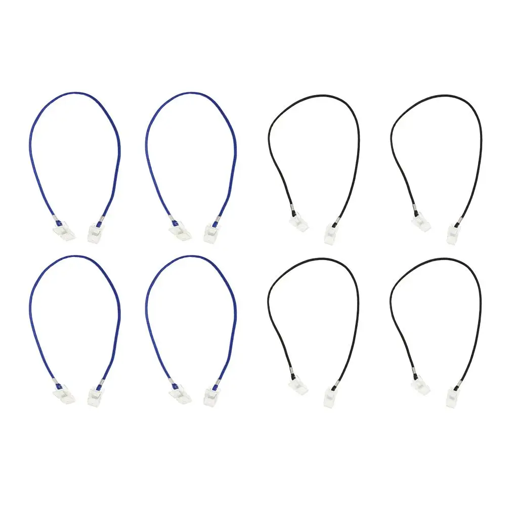 Baby Senior Adult Napkin Clip Strap Lanyard Bib Holder Neck Chain Blue Black