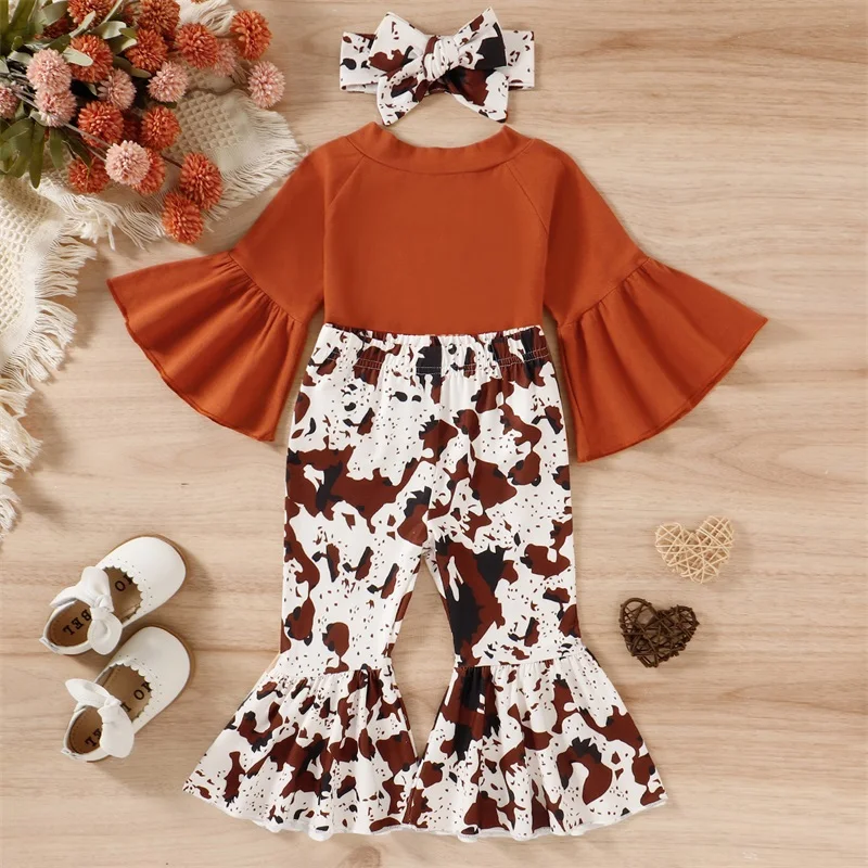 SUNSIOM Toddler Baby Girls Clothes 3Pcs Spring Summer Outfits