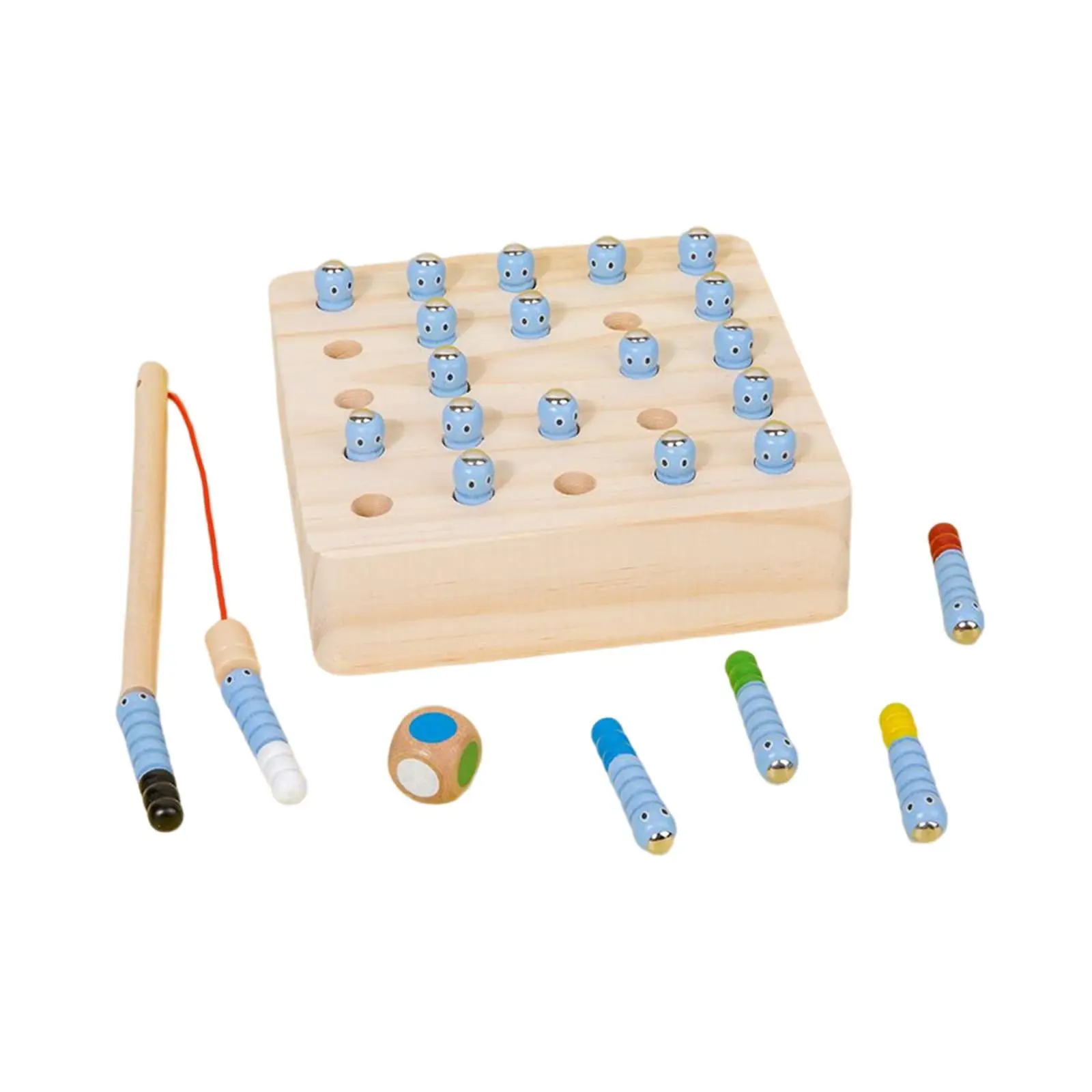 Wood Montessori Catching Worm Educational Toys Busy Board for Boys Girls
