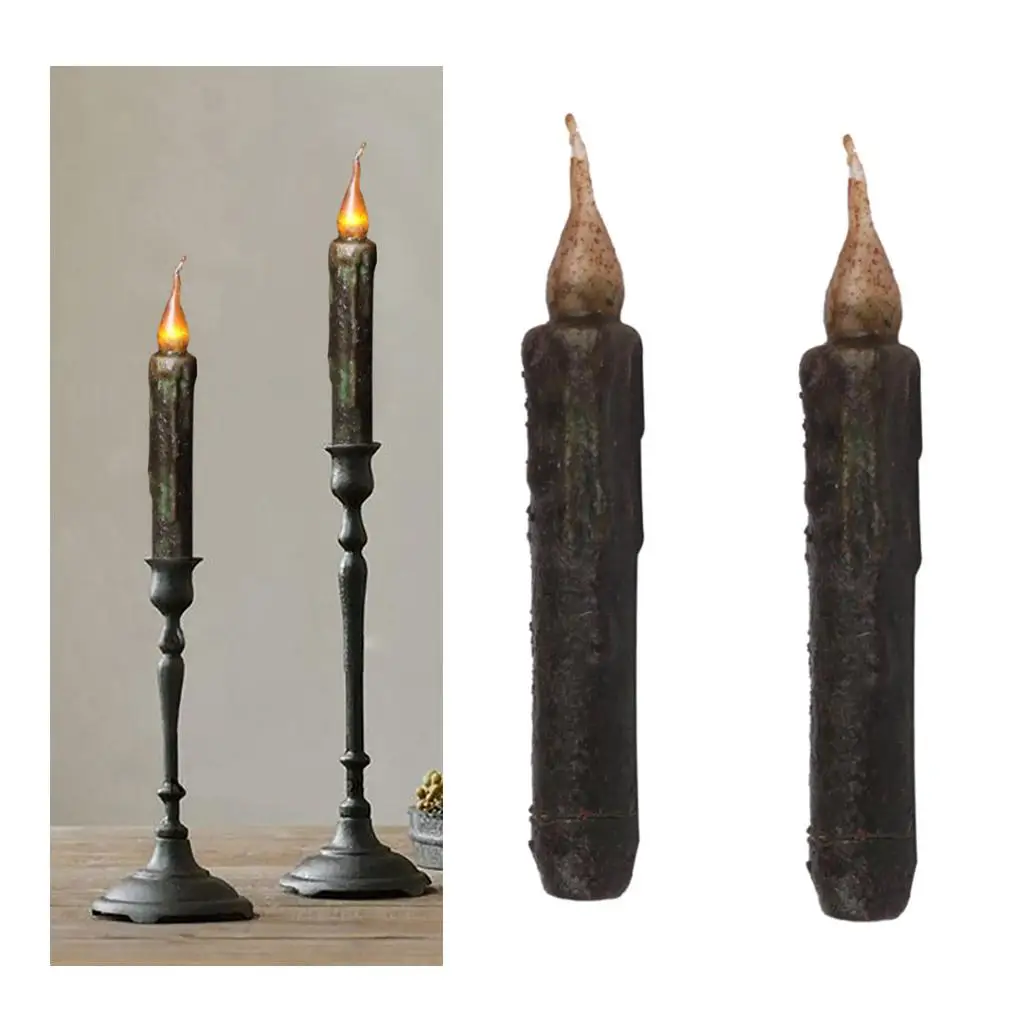 2Pcs Flameless LED Candle 17cm Decorative Candle for Church Party Decor NEW