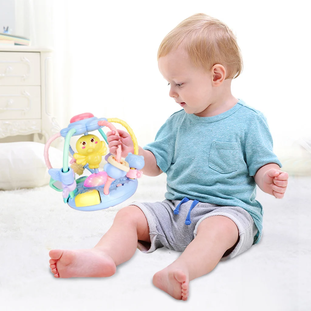 Grasping Teether Ball Kids Baby Rattle Funny Infant