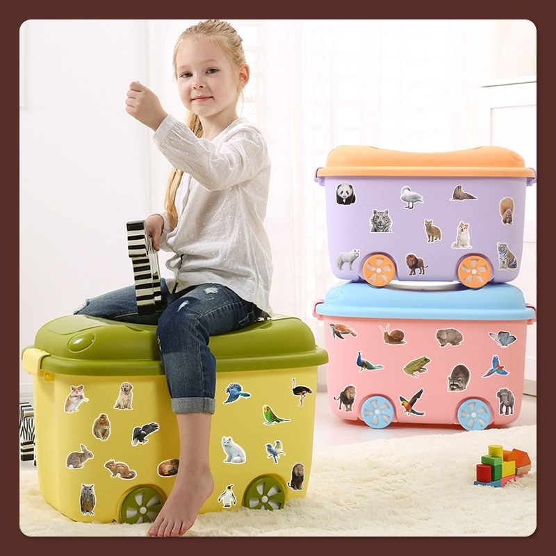 10/25/50 stücke PVC realistische Zoo Dschungel Tier Aufkleber für Lehrer Schule Wasser flasche Sammelalbum Skateboard Gepäck Aufkleber – Detail 6