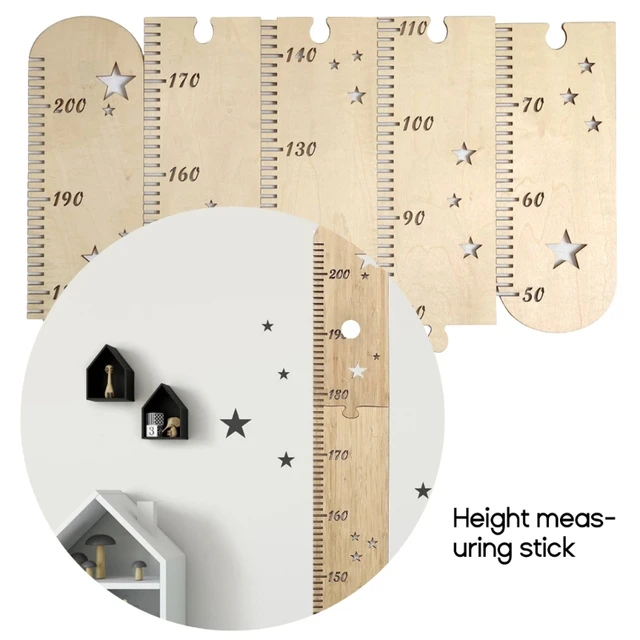Tabla de crecimiento de altura de madera para niños, regla, medidor de  altura para bebés, decoración de habitación, pegatinas de medición de  medidor de pared - AliExpress