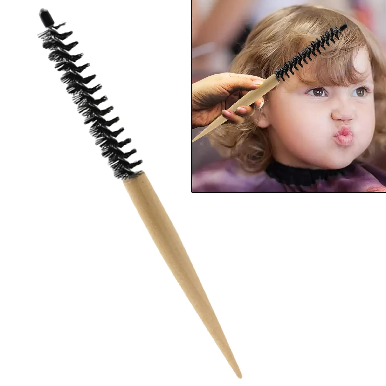Small Round Hair Brush Professional Mini Round Comb for Curly Women Men