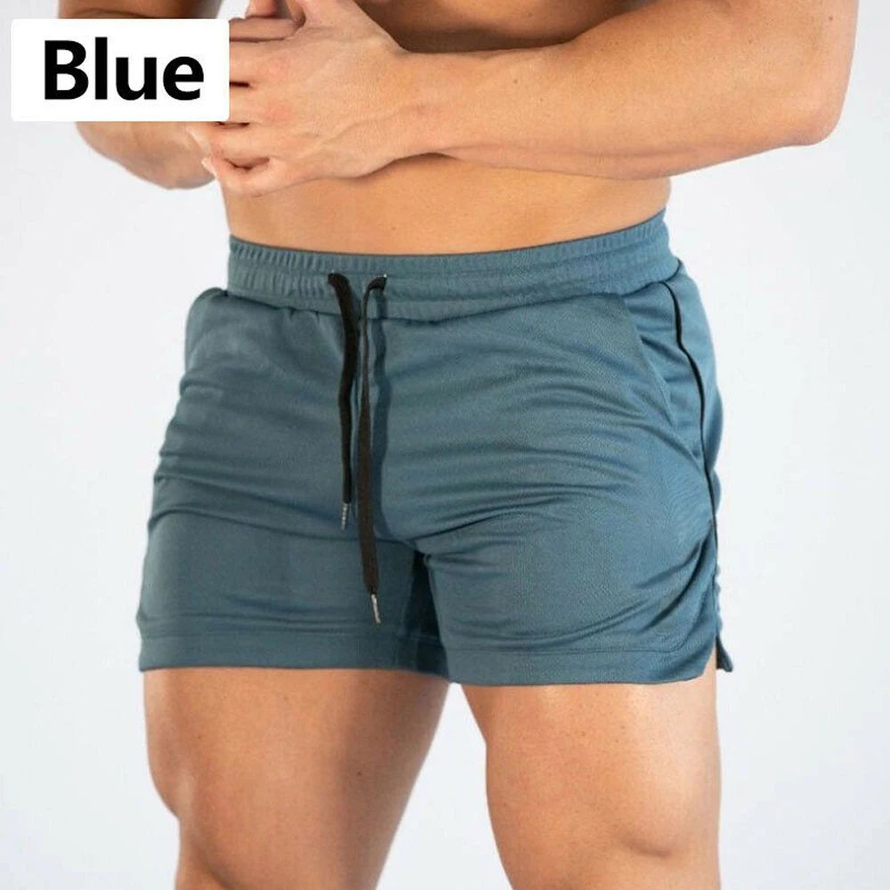 Summer Gyms Workout Male Breathable Mesh Quick Dry Sportswear Jogger Beach Solid Shorts Men Fitness Bodybuilding Shorts casual shorts for women