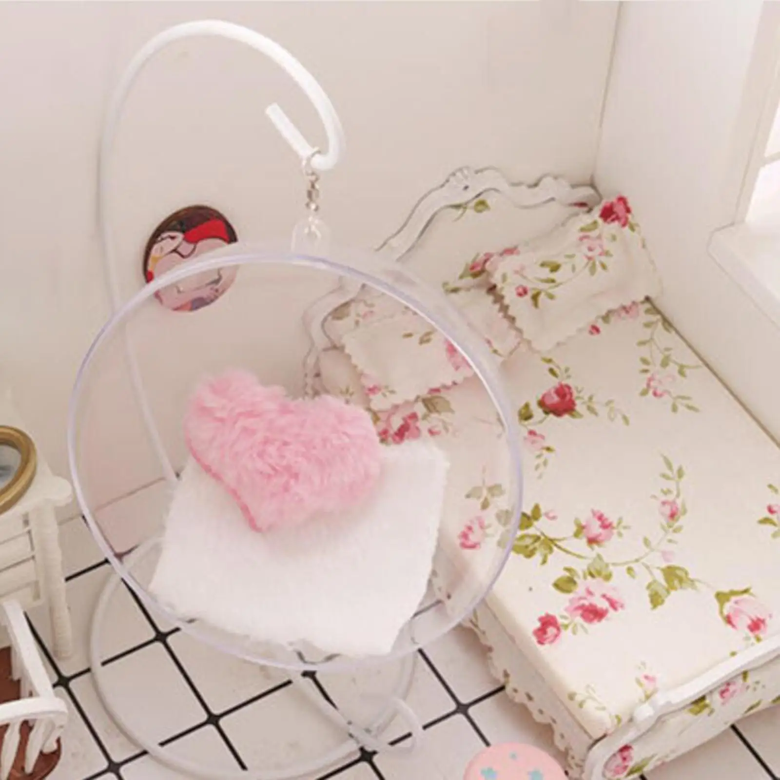 Miniature Swing Chair Simulation Model Display for Play House Toys Kids