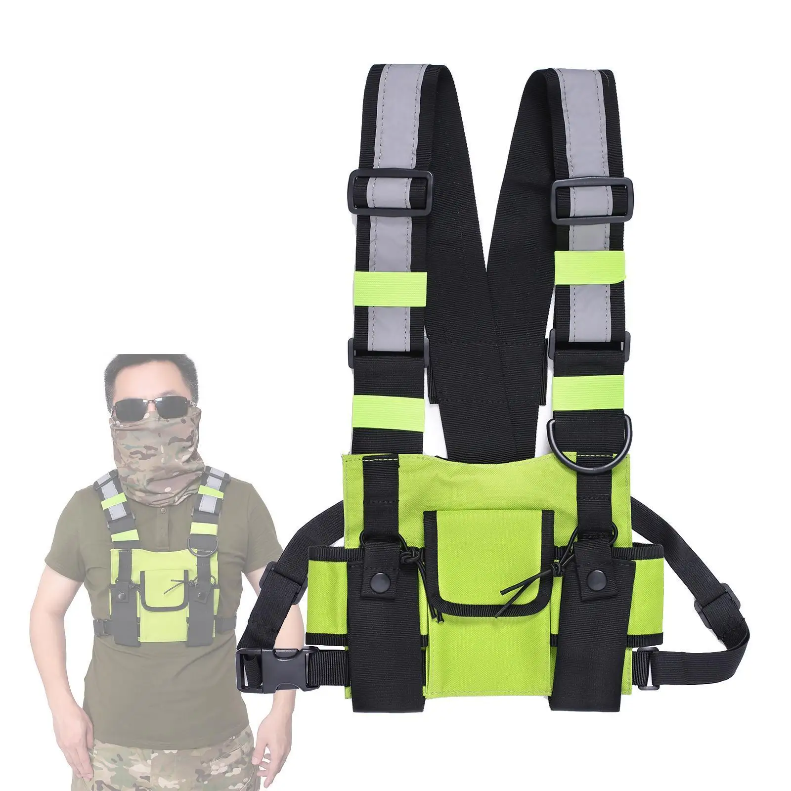 Chest Vest Bag for Men Women Fashion Chest Rig Bag Pack Harness Lightweight Bags for Men Women Running Exercise Hiking Camping