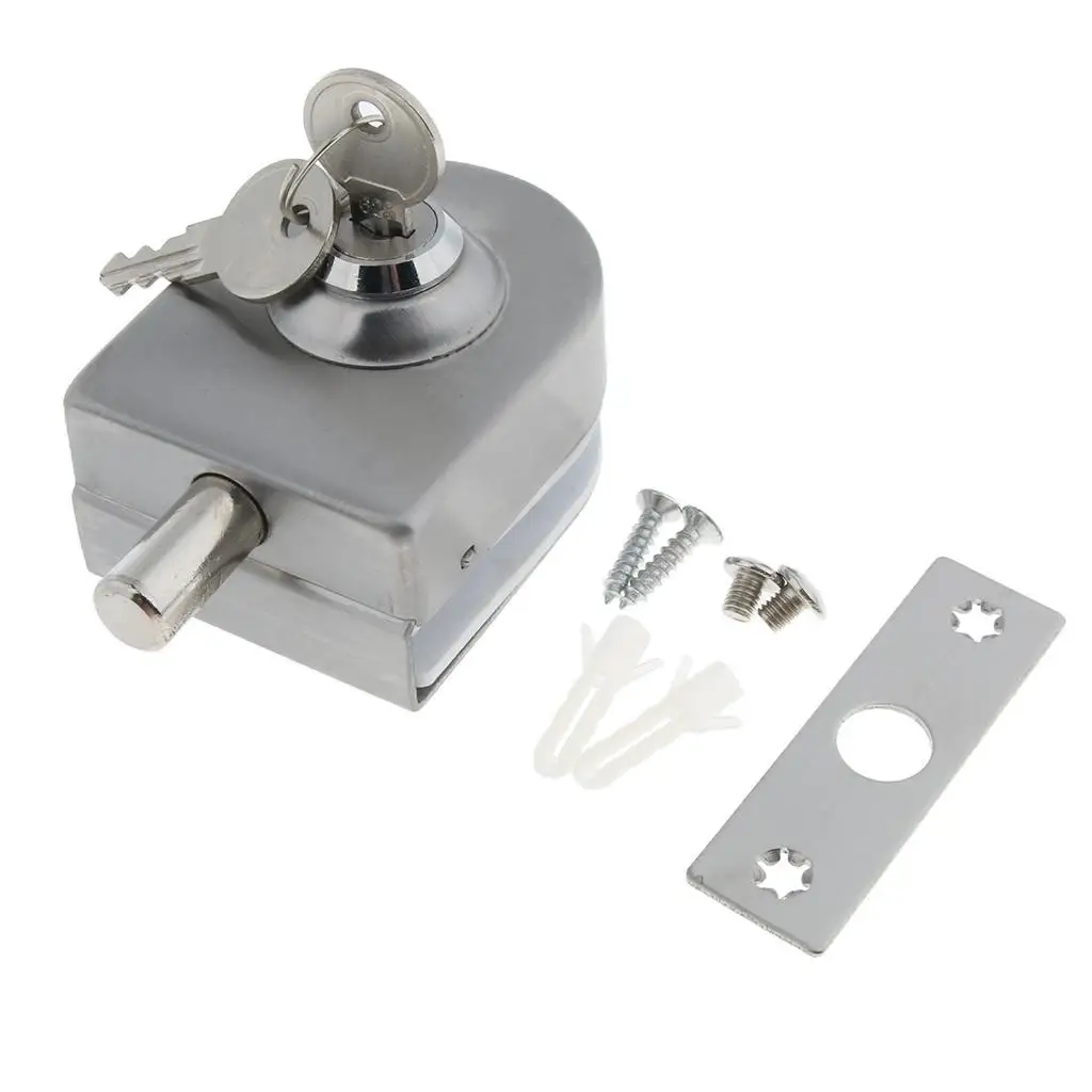 Stainless steel anti-glass door lock for 12 mm 14 mm thickness