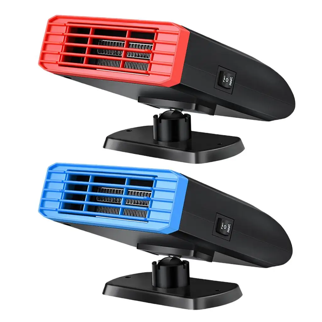 Car Heater Portable 360° Adjustment Electric Heater Cooling Fan Air Purifier Windscreen Defogging Defrost