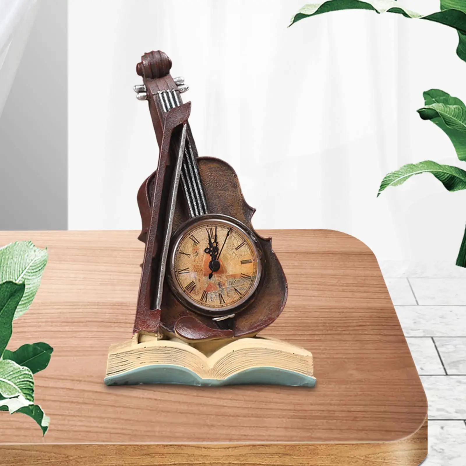 Resin Violin Statue Home Decor Creative Art Crafts Musical Sculpture for Desk Home Bedroom Living Room Housewarming Gifts