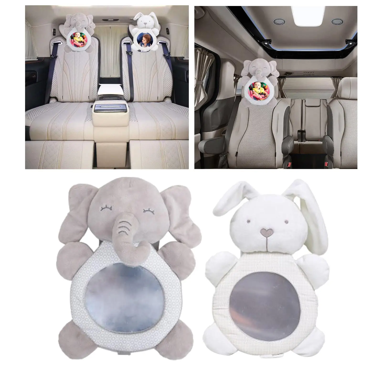 Cute Baby Car Seat Mirror Car Seat Back View Mirror Baby Rear Facing Mirror for Infant Toddler Baby