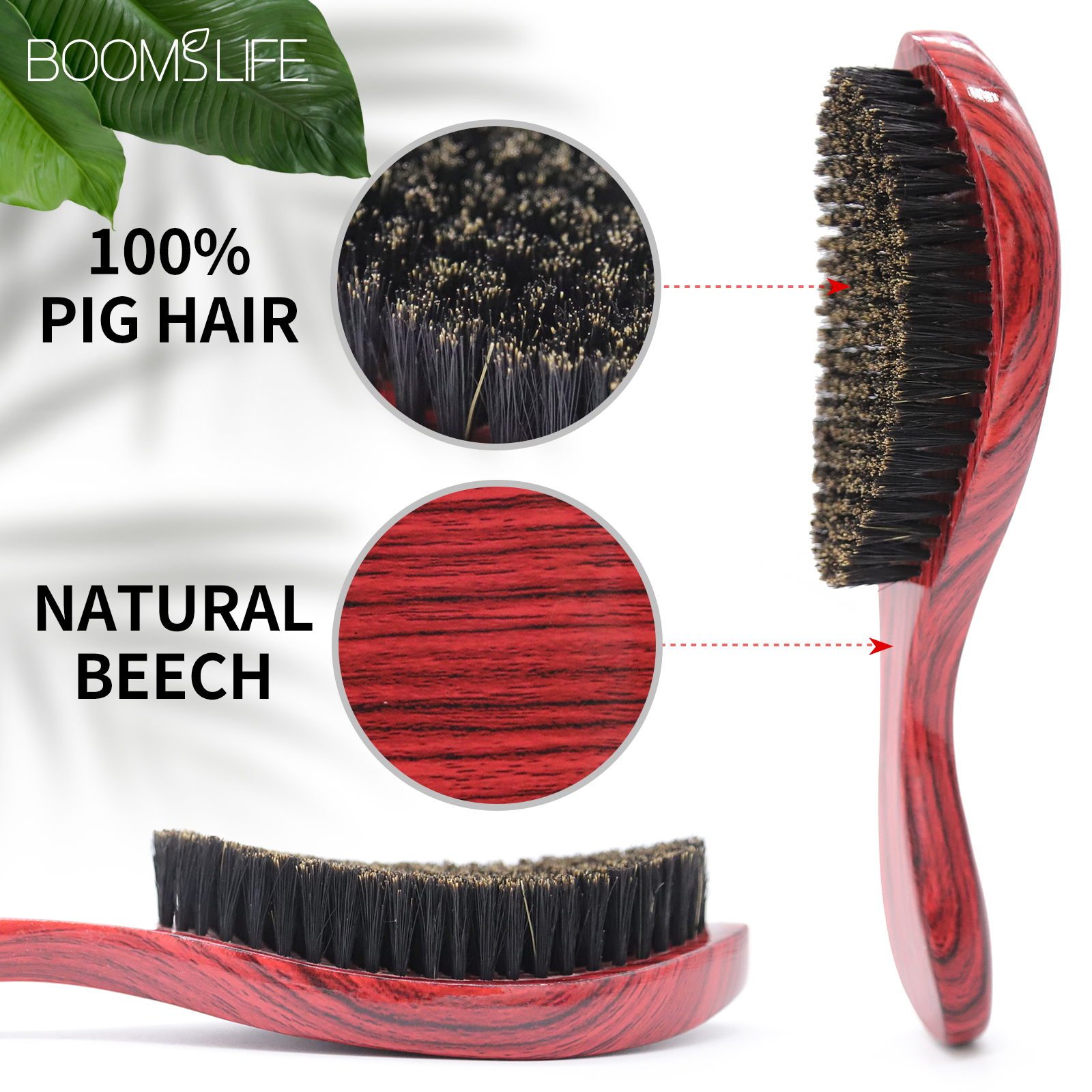 Best of Cepillo Barba 360 Wave Brush For Men Beard Brush Medium Soft Boar Bristle Wood Brush Beard Curve Palm Wave Brush Wood Beard Comb Reviews & Tips