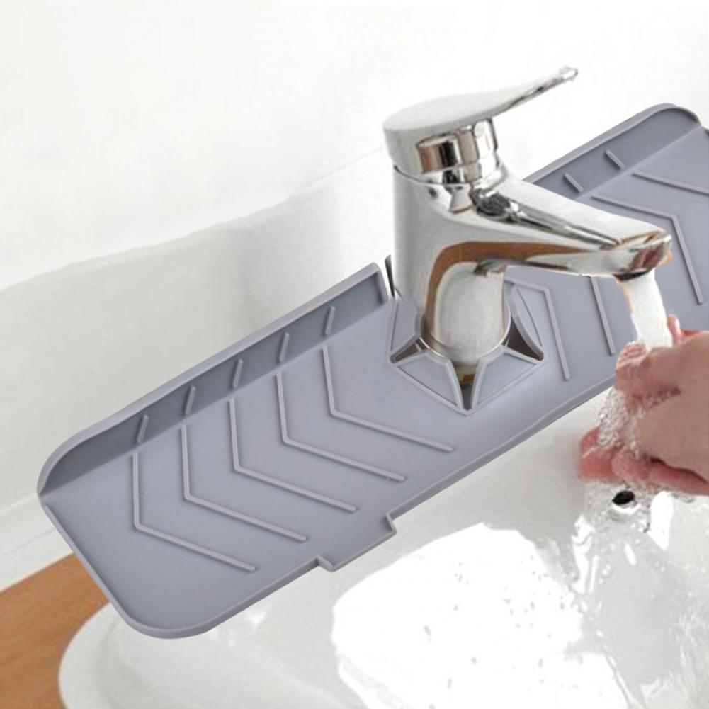 Description Picture 5 of itemKitchen Silicone Faucet Mat Water Ripples Faucet Water Catcher Mat Large Sink Splash Pad Countertop Protector Bathroom
