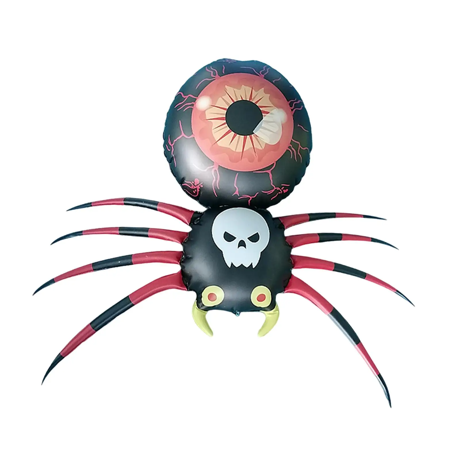 Halloween Inflatable Spider 110x105cm Lighted Lawn Ornament Blow Inflatable Animals for Holiday Roof Pool Yard Outside