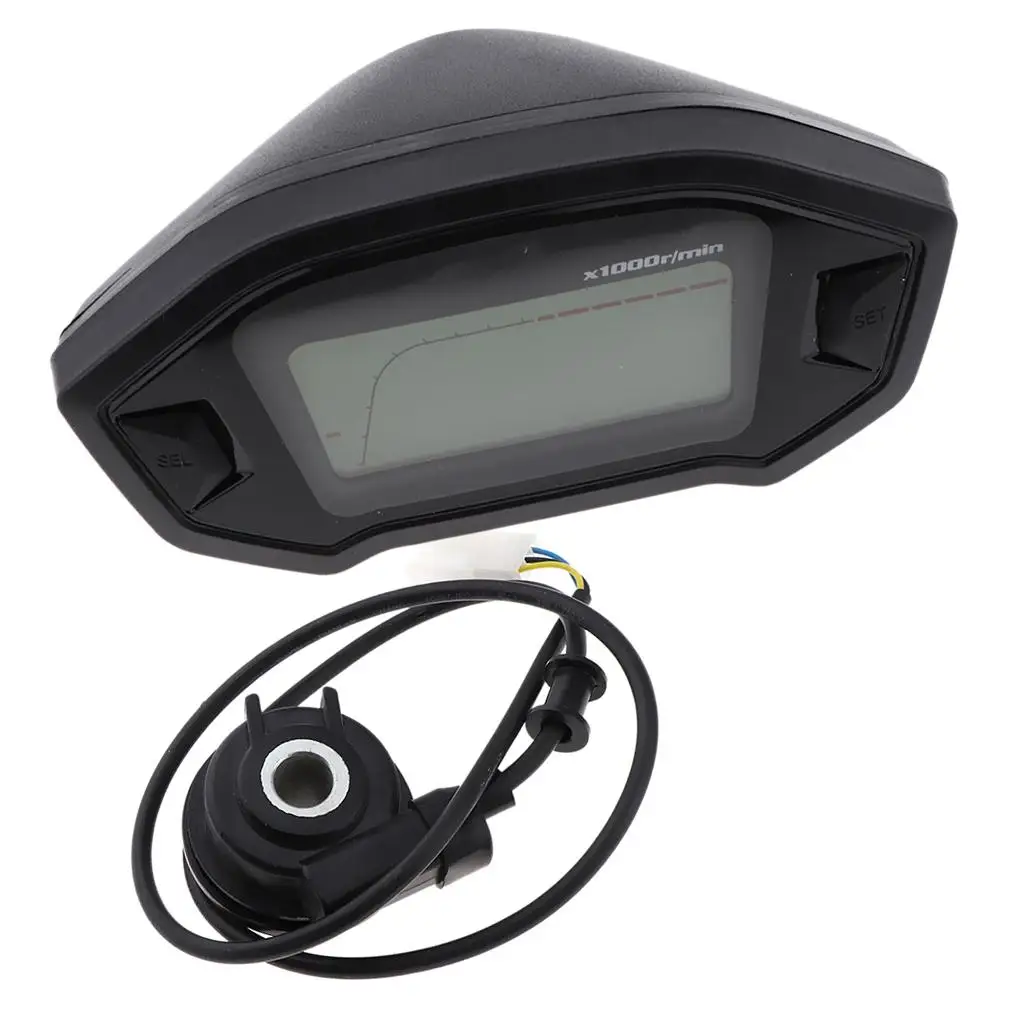 Plastic Motorcycle LCD Speedometer Universal Suitable For All