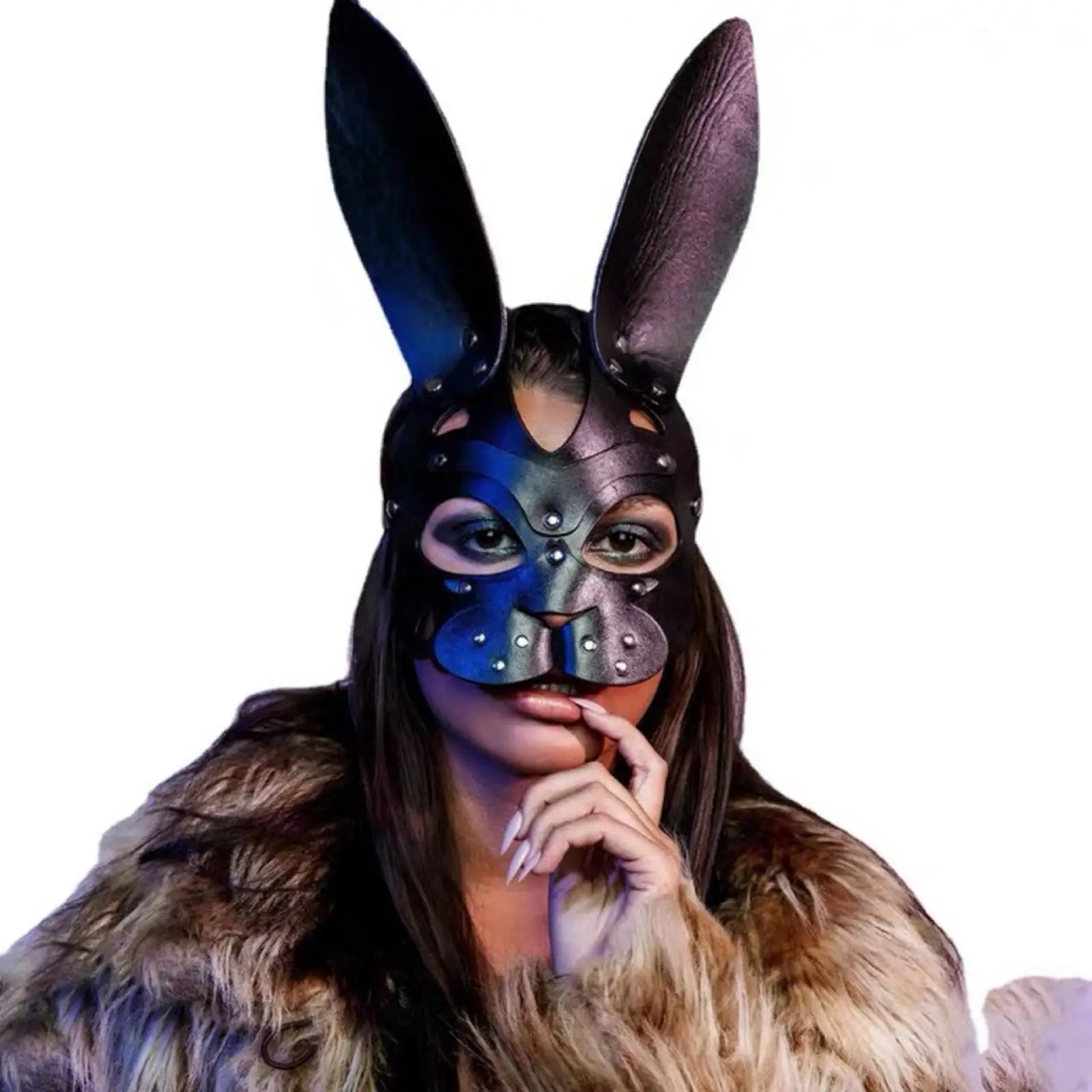 Rabbit Mask Women Props Cosplay Lightweight Women Costume Mask for Party