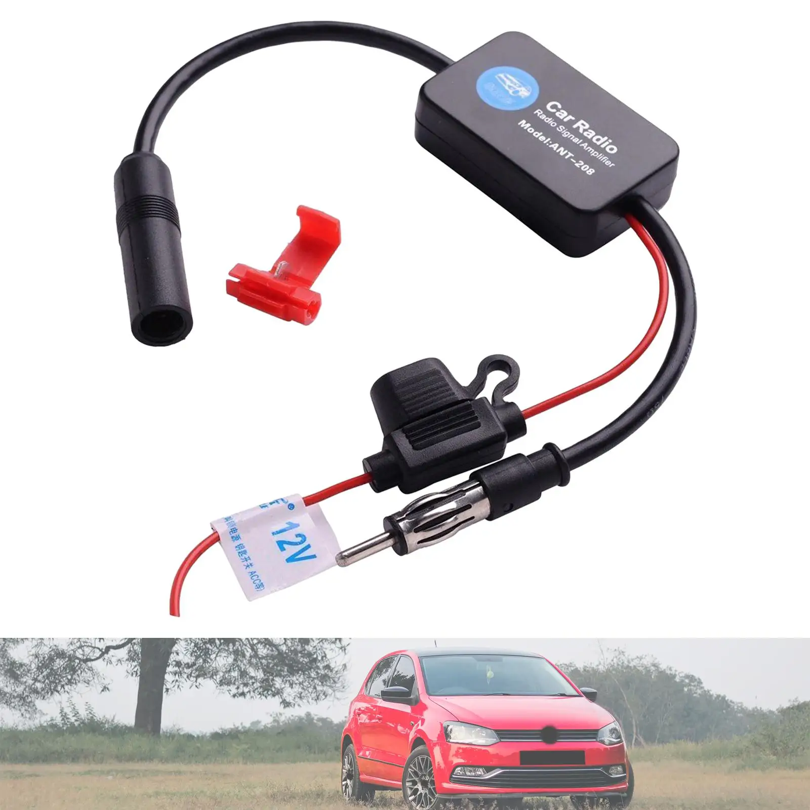 Fm Radio AM Antenna Signal Amp Amplifier Portable Accessories 12V Practical Booster for Marine Vehicle SUV Automotive Boat