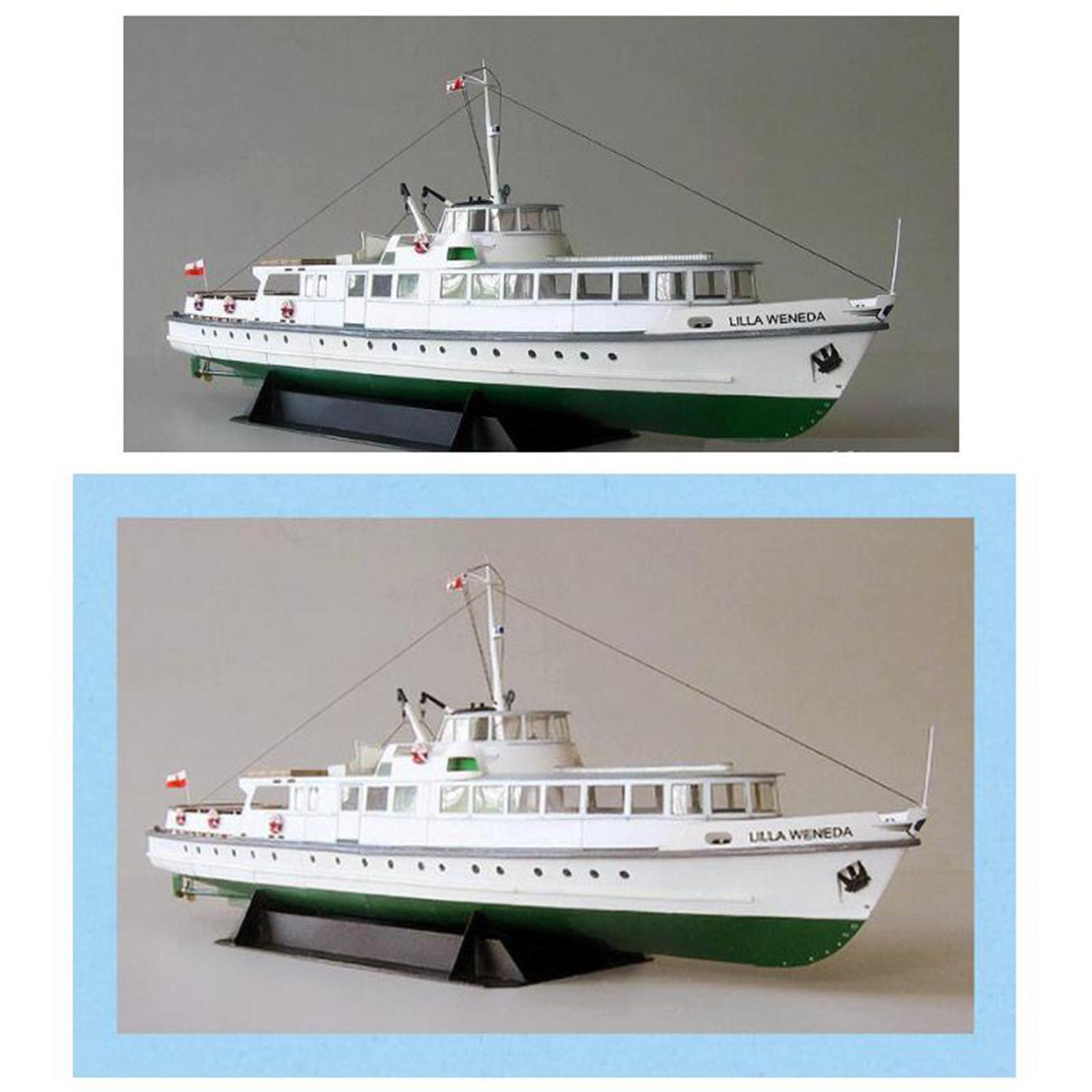 Exquisite 1/100 Lilla DIY Boat Model Education Puzzle Papercraft Toy