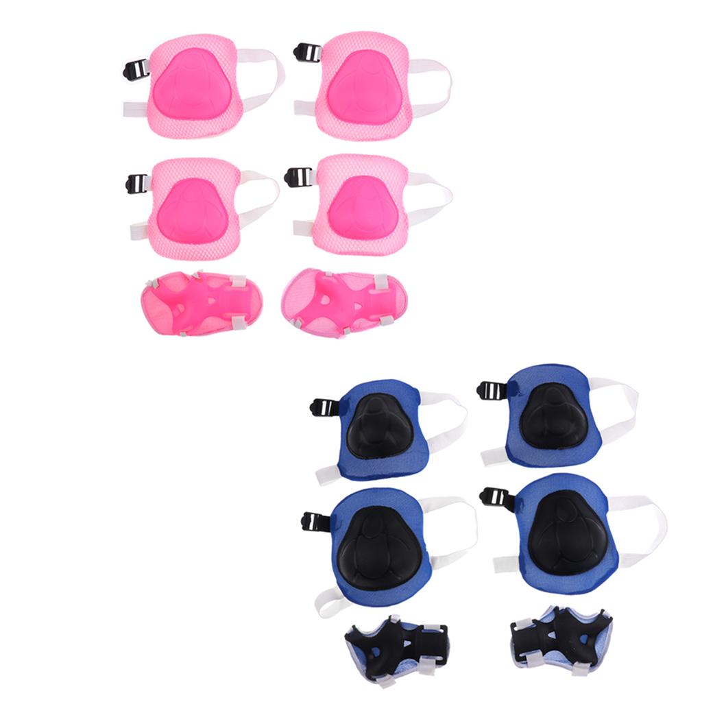 Children Roller Skating Knee Elbow Wrist Pad Support Protective Gear Set