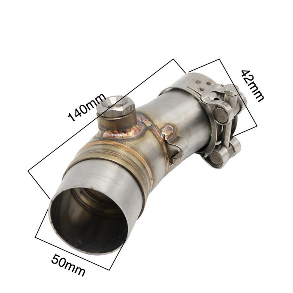 Motorcycle Exhaust Vent Middle  Connection   51mm Adapter for  ER6N 2010-2014, Stainless Steel