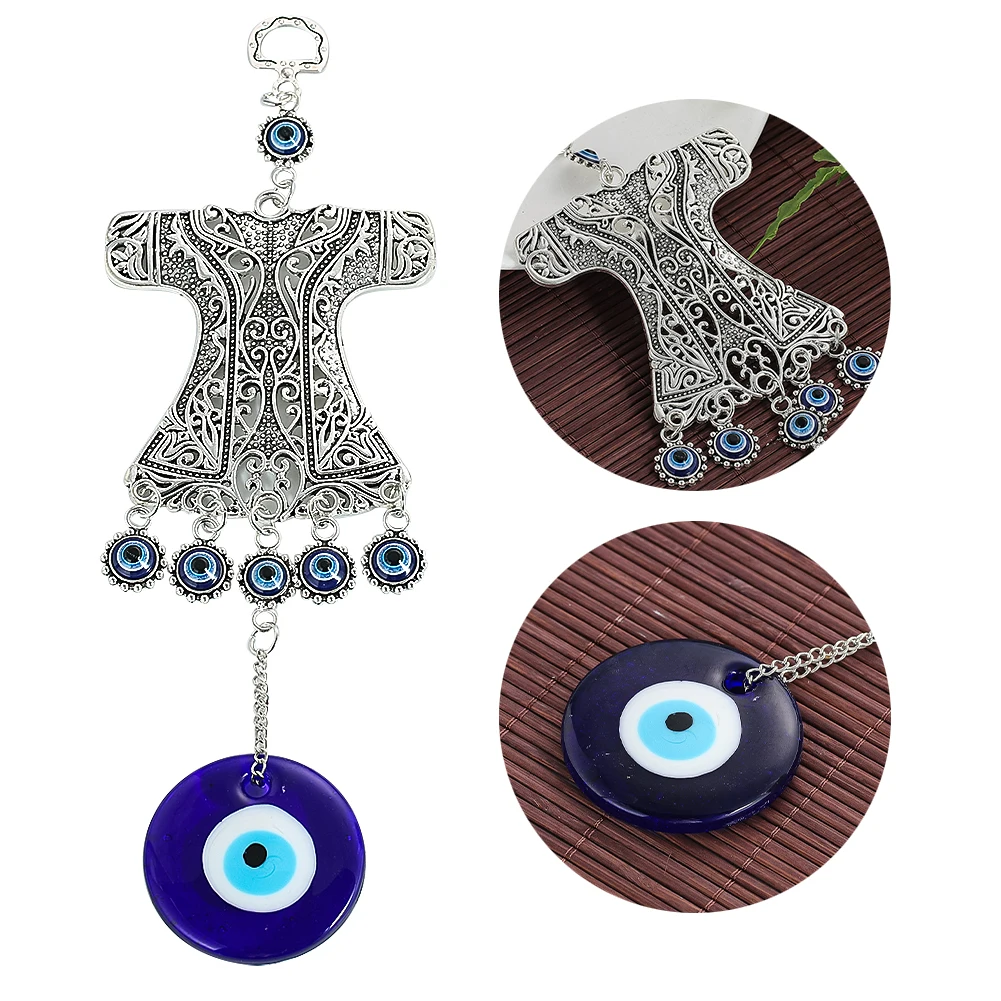 Подвеска на одежду Lucky Blue Evil Eye, брелок из сплава стекла, турецкий  амулет, талисман, домашний Настенный декор, благоприятные ювелирные  изделия, ...