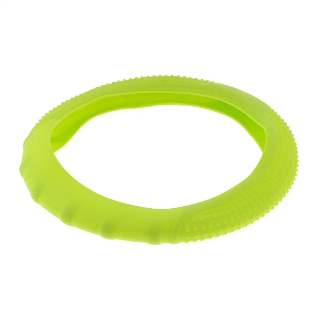36cm Silicone Non-Slip Steering Wheel Protective Cover for Car