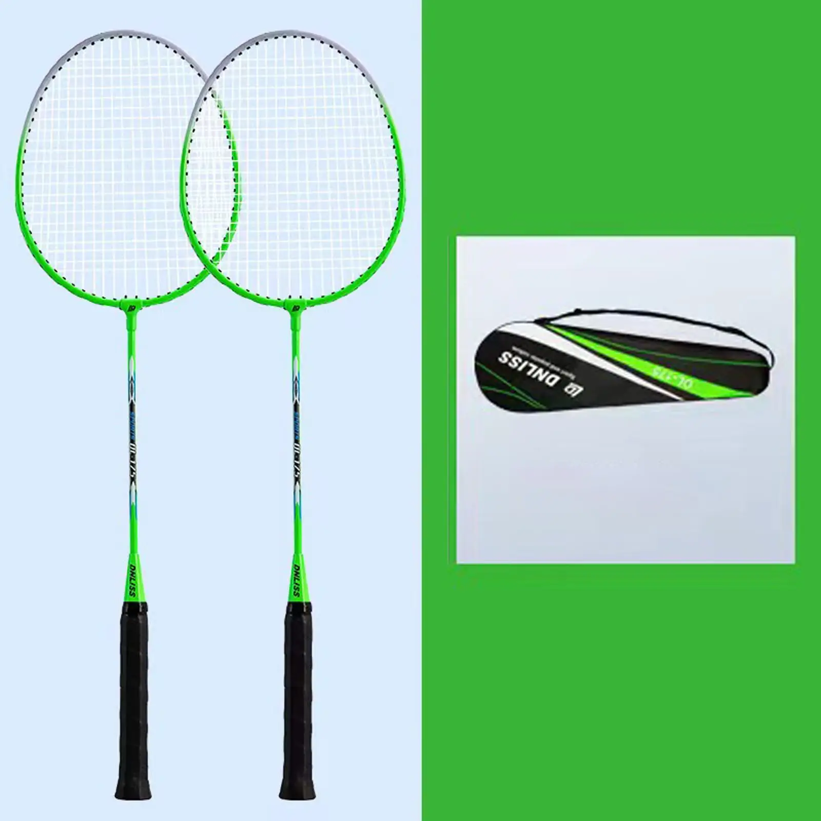 2pcs Professional Badminton Rackets Shuttlecocks Carrying Bag Set Double Badminton Racquet Set Indoor Outdoor Sports Accessory