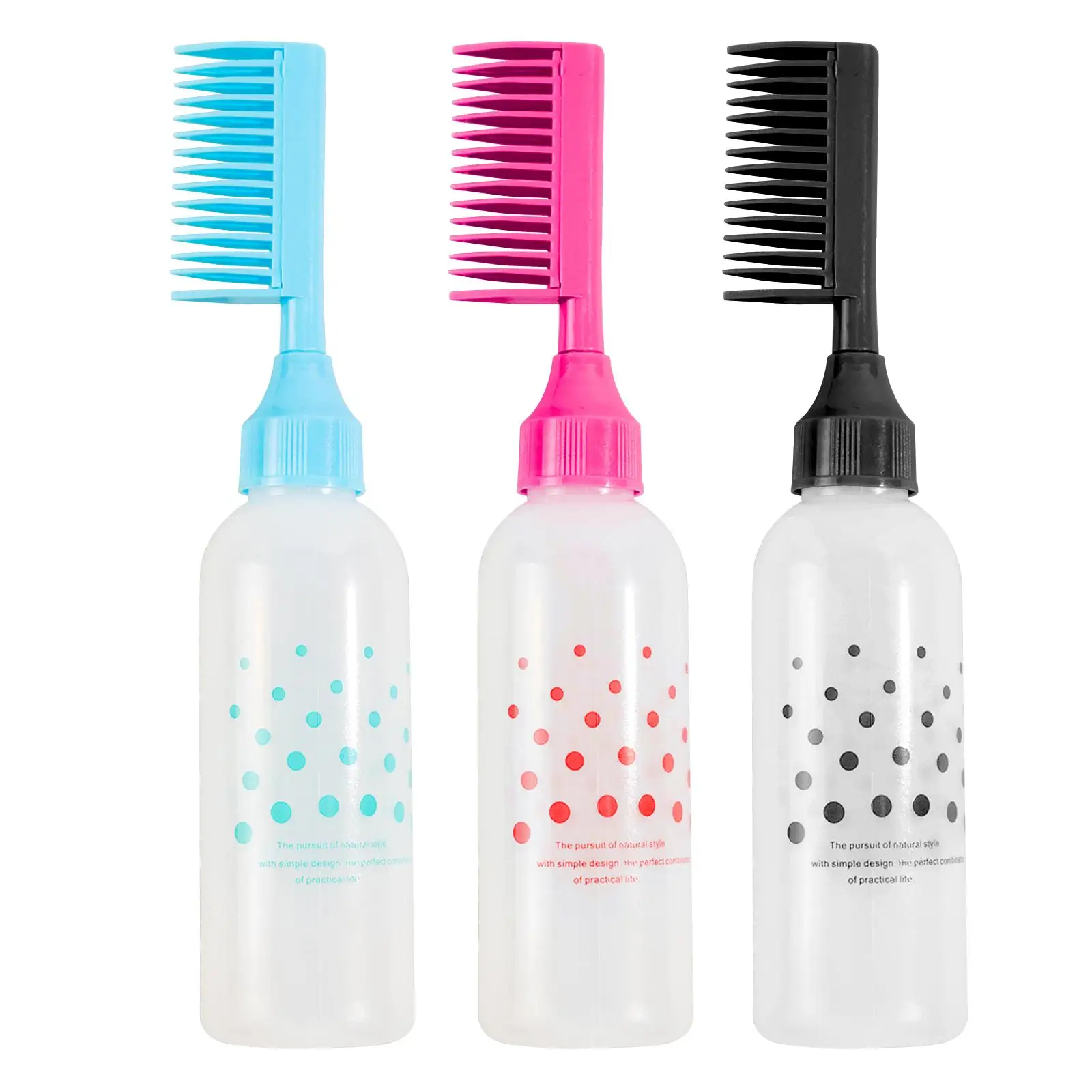 root comb Bottle Hair Dye Applicator Brush Hair Styling Tool Hair Coloring Dyeing Bottle Accessory for Salon Shop