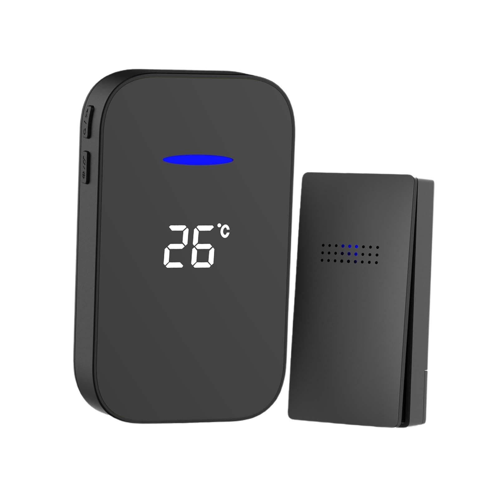 Outdoor Wireless Doorbell Easy Installation LED Display Upgraded WiFi Doorbell Smart for Office Outdoor Wall Home School