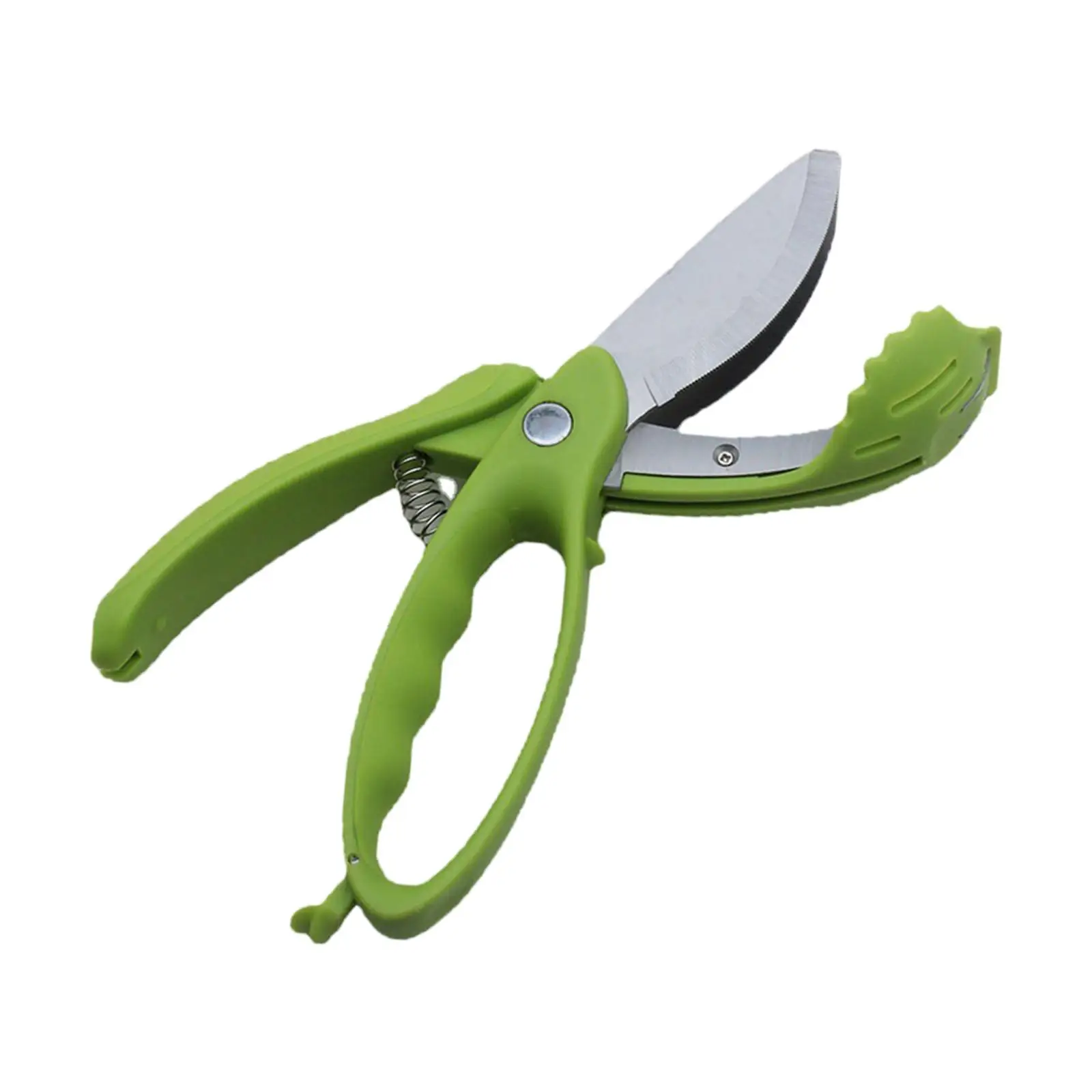 Salad Scissors Portable Stainless Steel Double Blade Kitchen Tool Salad Cutter Chopper Scissors for Lettuce Vegetable Cucumbers
