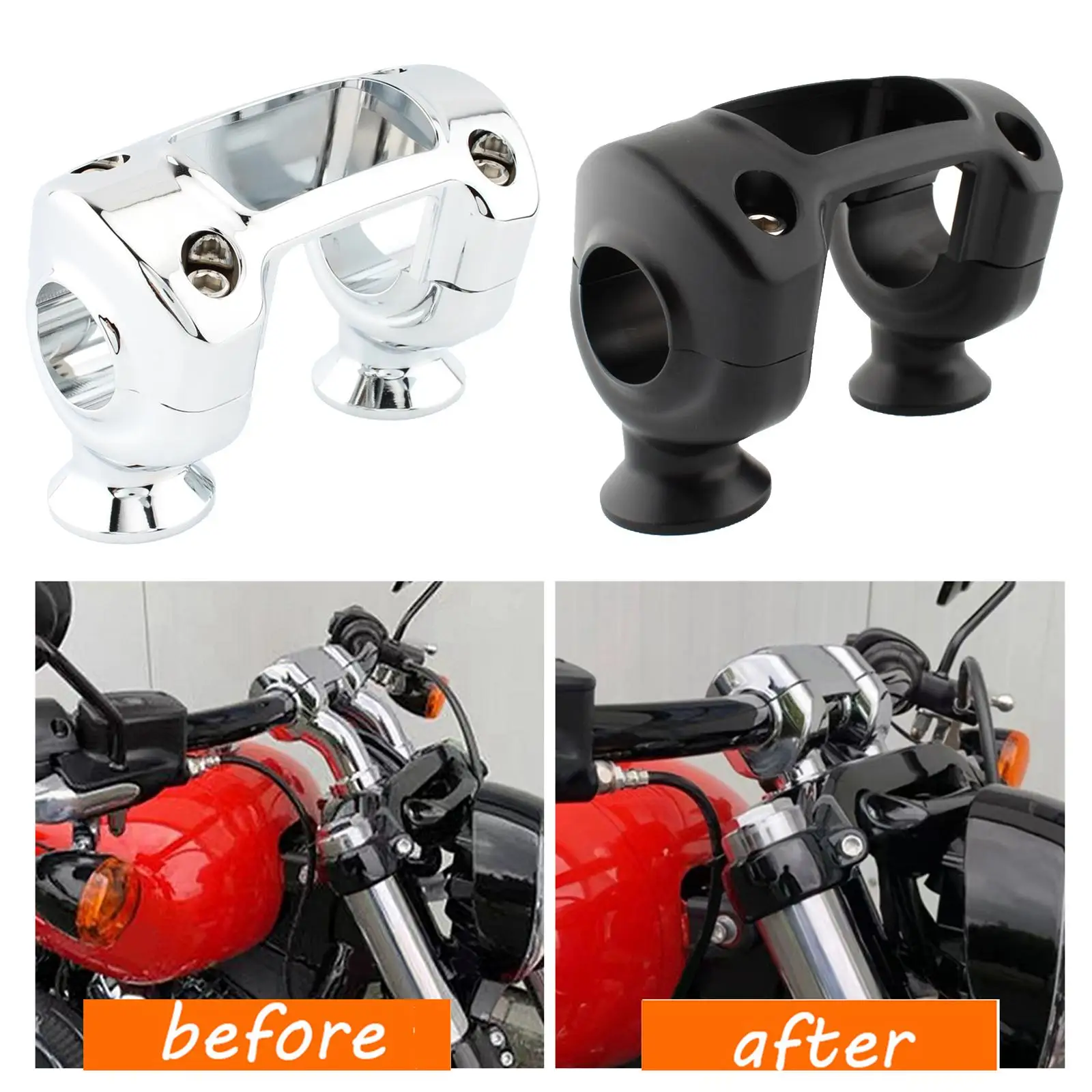 1.25inch Handlebar Riser Clamp Accessories Aluminum Alloy Spare Parts Easy to Install Durable Mount for Cvo Flstfse2 2006