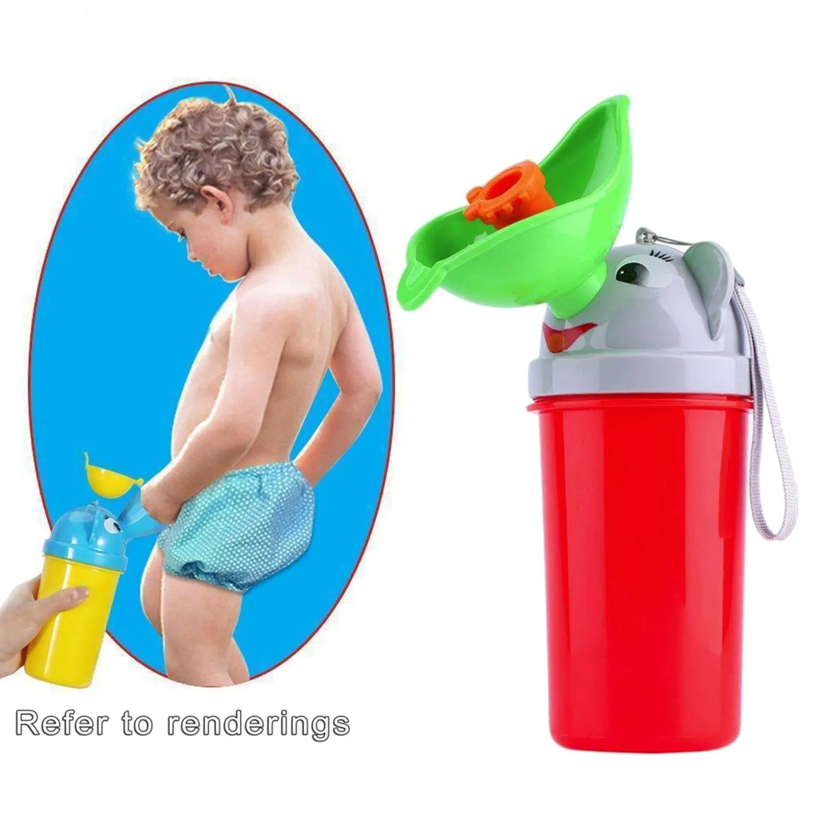 Kids Travel Urinal Potty Toilet Pee Bottle Cup for Airplane Camping Park