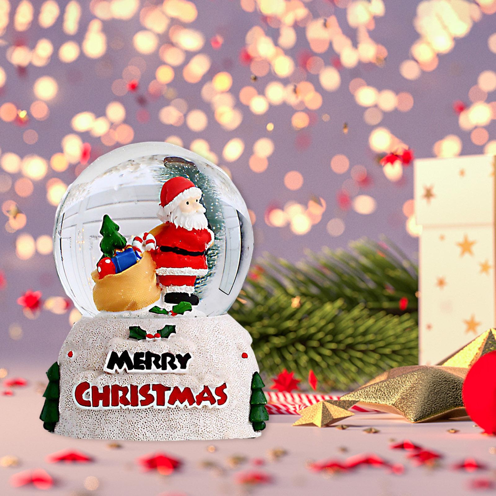 Glowing Christmas Snow Globe Crystal Ball for Girlfriend New Year Children