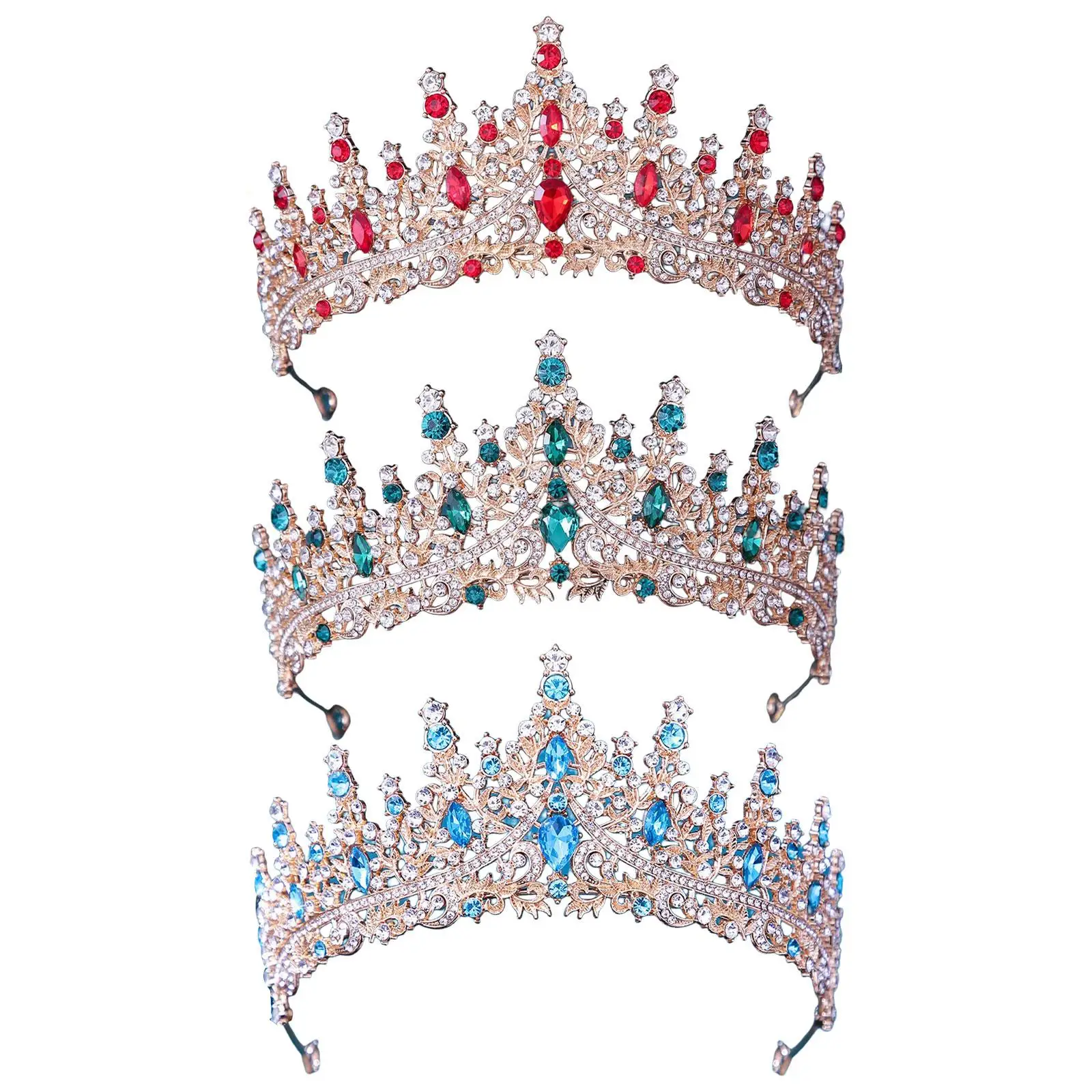 Birthday Tiara Hair Dress Accessories Hair Jewelry Bridal Crown Princess Crown Rhinestone Wedding Crowns for Prom Anniversaries