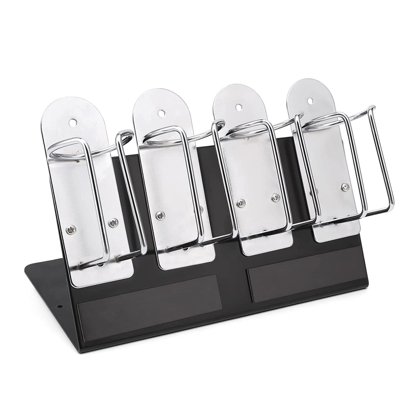 4 Slots Hair Clipper Holder, Salon Electric Hair Cutter Stand Shelf, Beard Shaver Rack, for Barbers Hairstylist