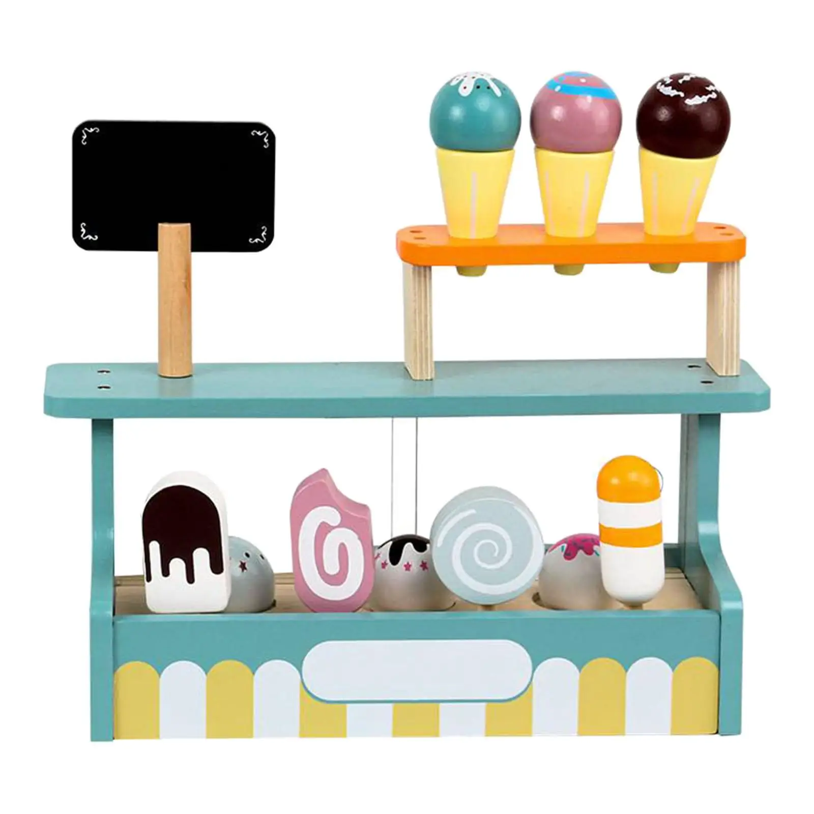 Ice Cream Truck Toys Montessori Stacking Toys for Kitchen Cooking game