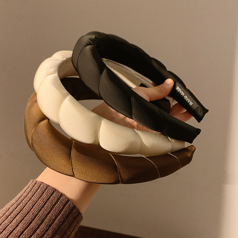 Herbst Maillard Brown Cloud Stirnband Damen High Skull Top All-Match Gesichtswaschmaske Haarnadel Haarband Haarschmuck Kopfschmuck – Detail 1