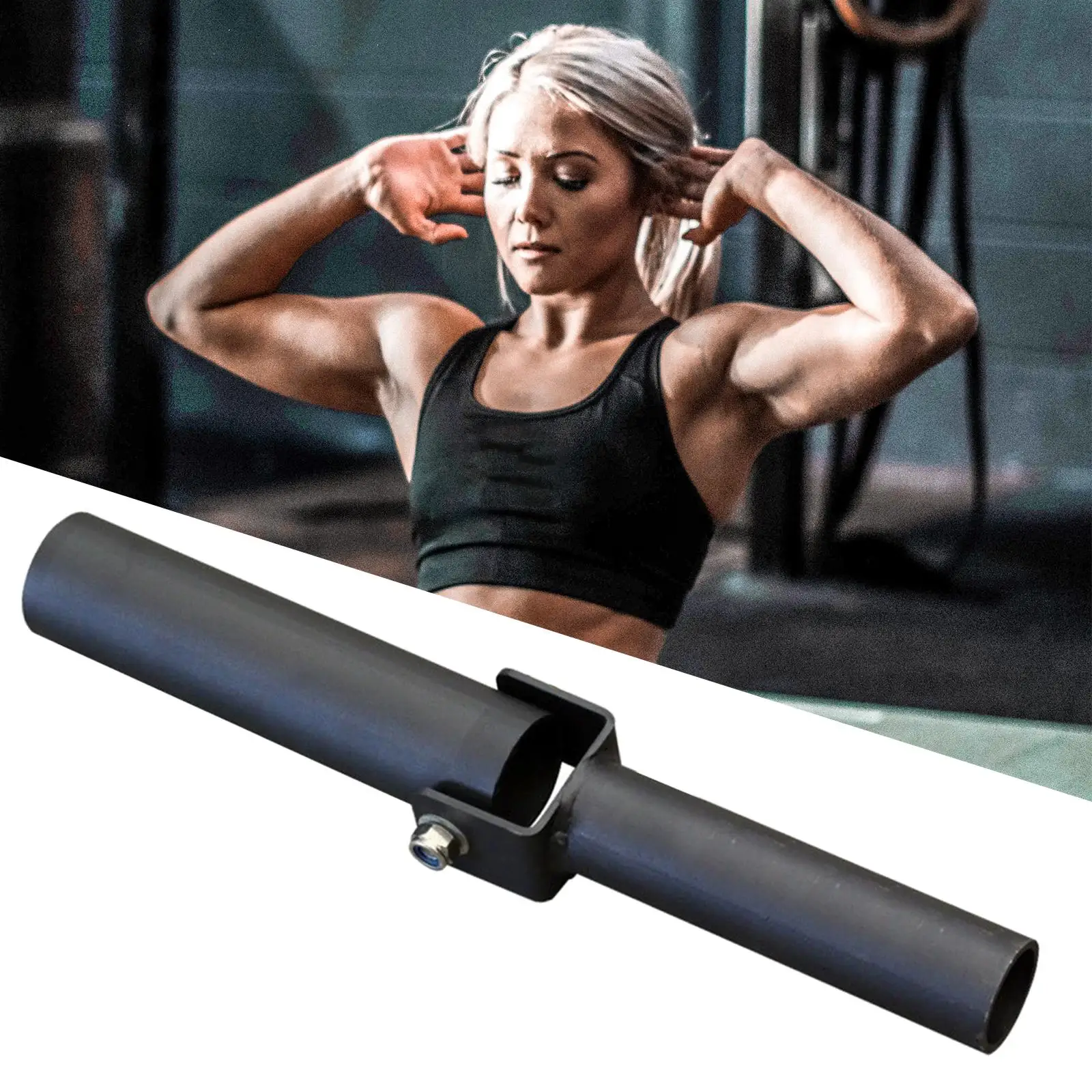 Portable T Bar Row Attachment Barbell Attachment Easy to Install Barbell Barrel Rack for Workout Strength Training Equipment