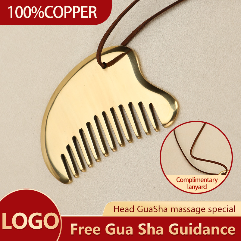 Best of Gua Sha Tool Copper Scraping Board Head Meridian Brush Head Massage Guasha Comb Reviews & Tips