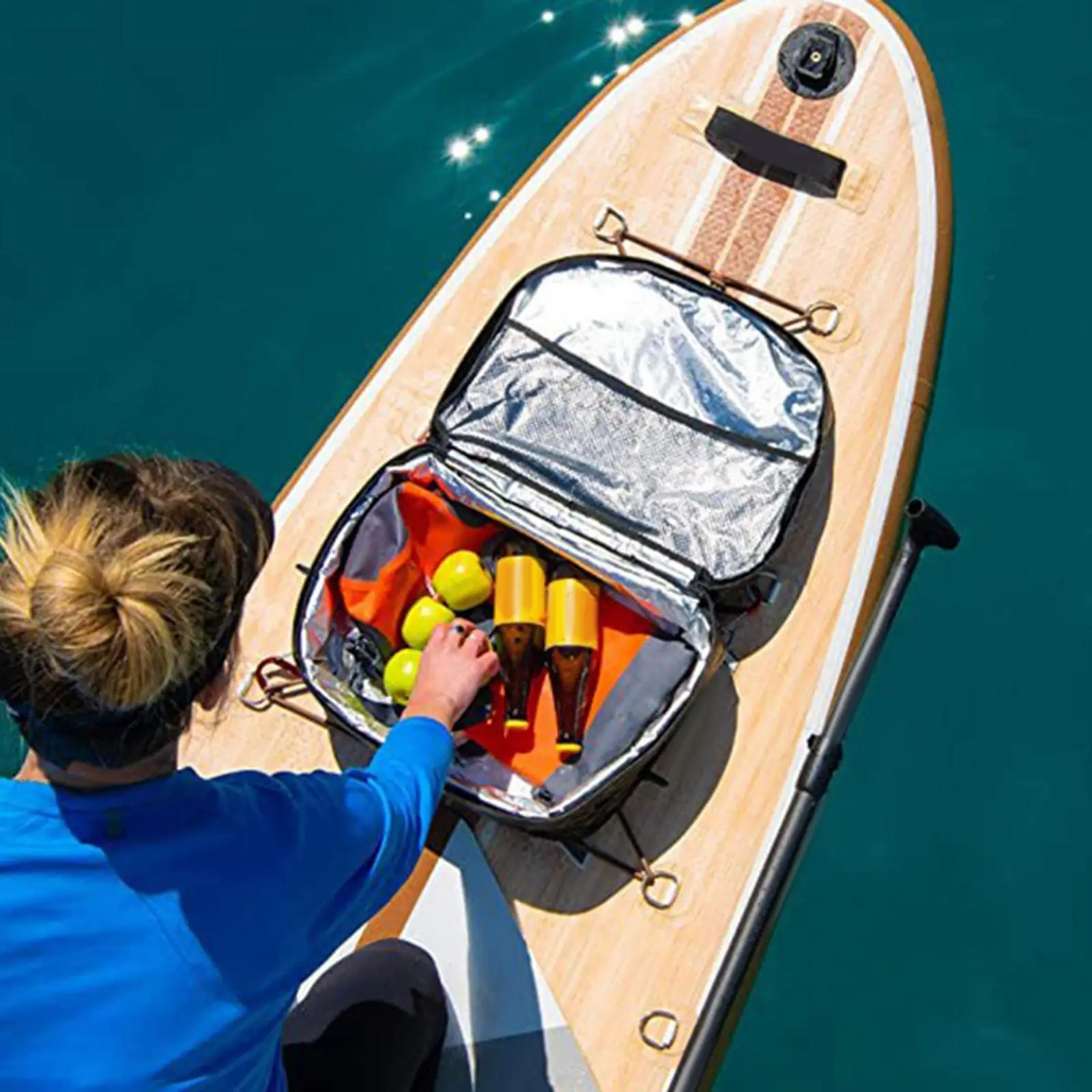 Surf Deck Cooler Bag Mesh Top for Speedboats, Kayaks, Canoeetc Zippered