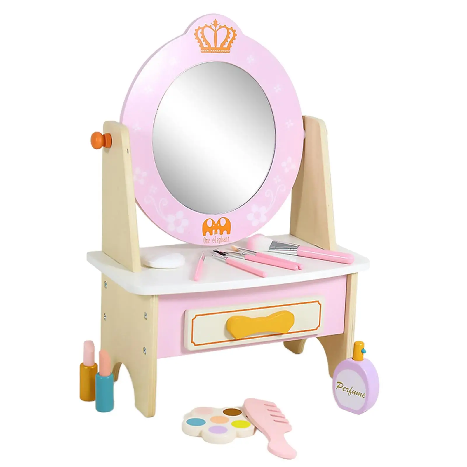 Wooden Dress up Table Toy Educational Toys Role Play for Toddler Birthday Gifts