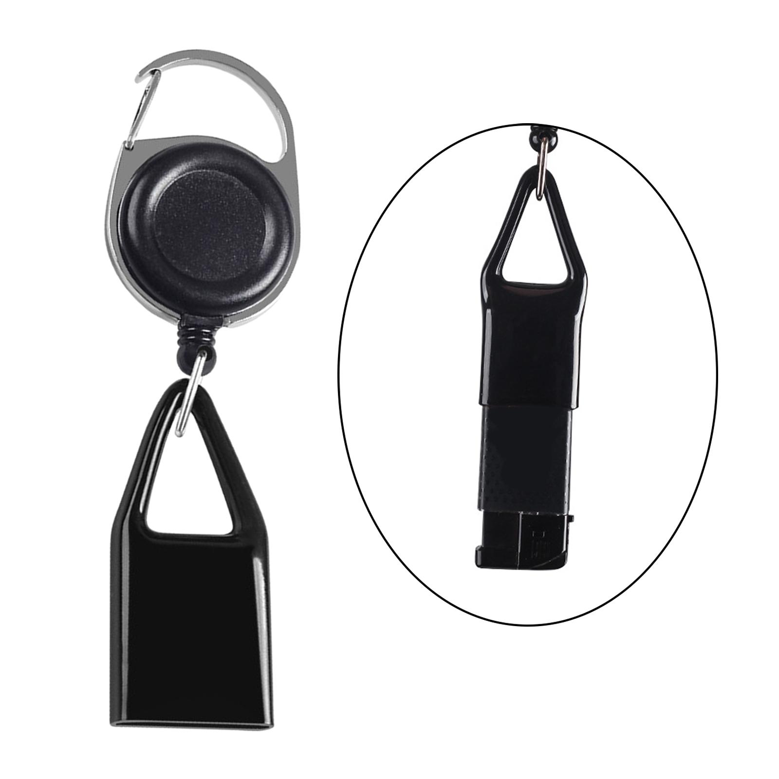 Retractable Keychain with Clip Kitchen Gadgets Lighter Protective Cover Retractable Lighter Belt Safe Stash Clip