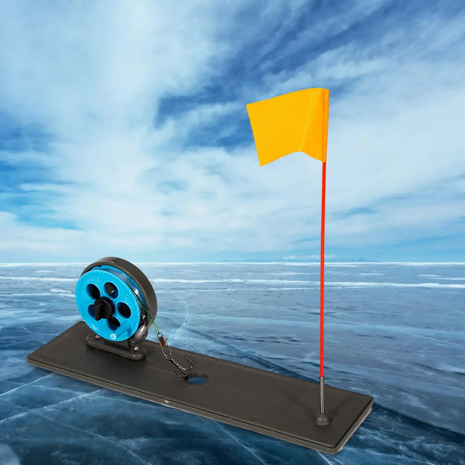 Collapsible Ice Fishing Mouthpiece with Outdoor Pole Fishing Indicator