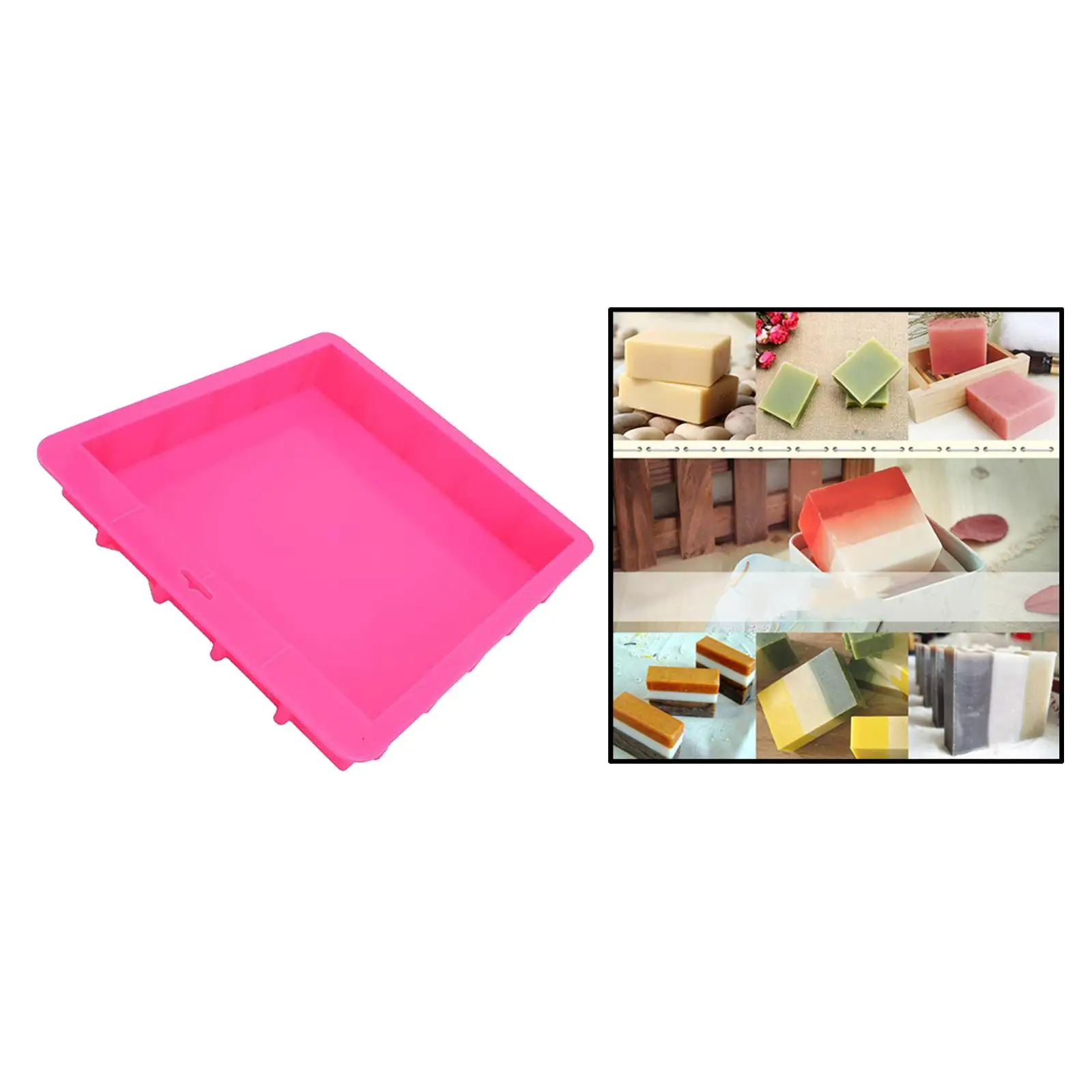 Rectangular Shape Soap Making Mould Silicone Mold for Cake Aromatherapy Baking Accessories