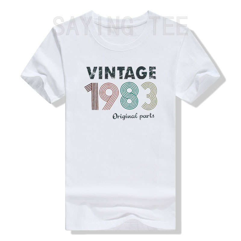 Vintage 1983 Shirts Frauen 40th Geburtstag T-Shirt Geschenke Idee 80s Retro Geburtstag-Party Kleidung Sprüche Zitat Graphic Tee casual Top – Detail 13