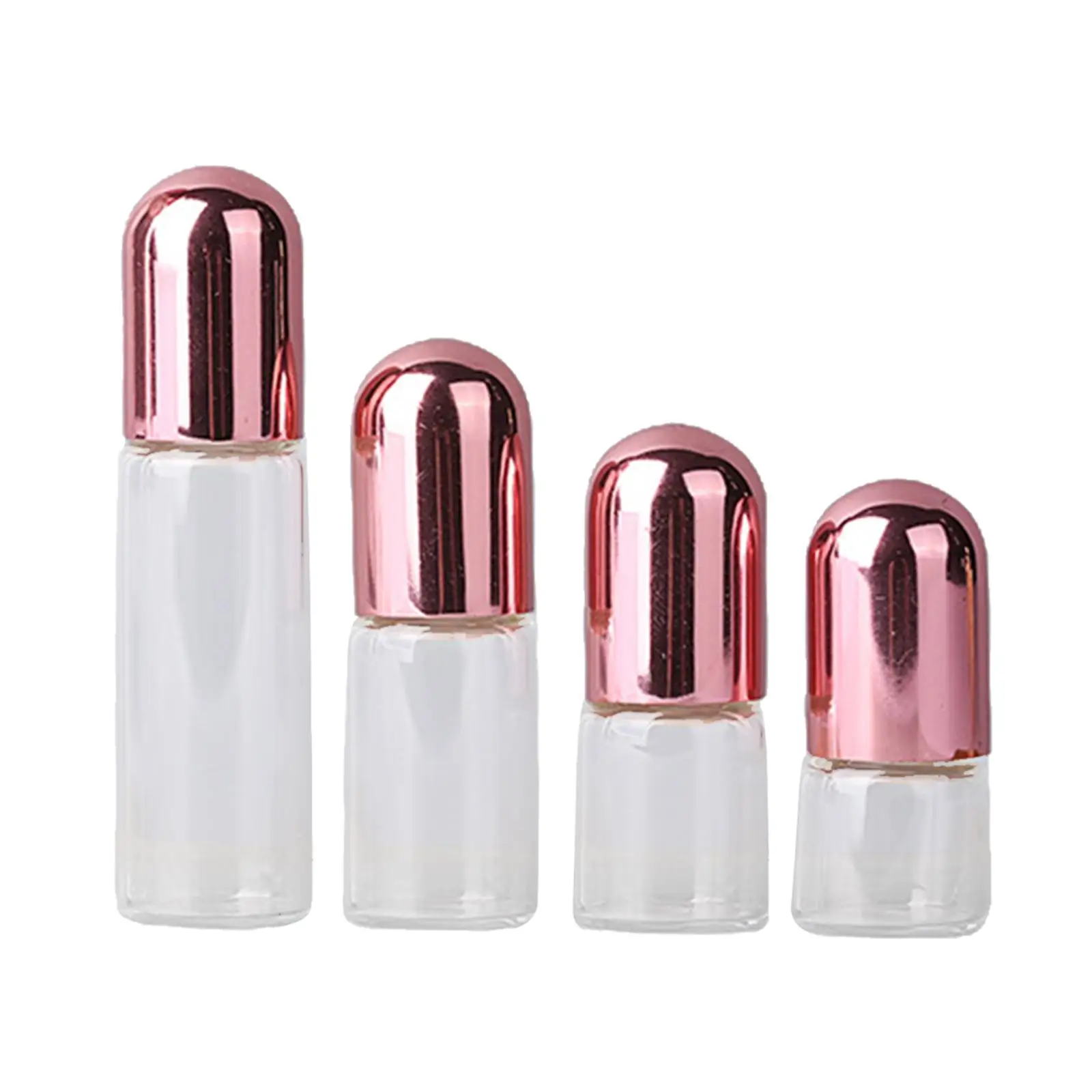 10 Pieces  Oil Roller Bottles with Stainless Steel Roller Balls Mini Clear Portable Practical Glass Roll On Bottle